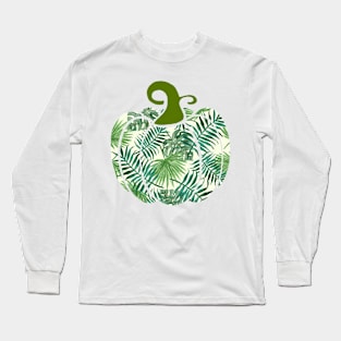 Tropical Greens Pumpkin Long Sleeve T-Shirt